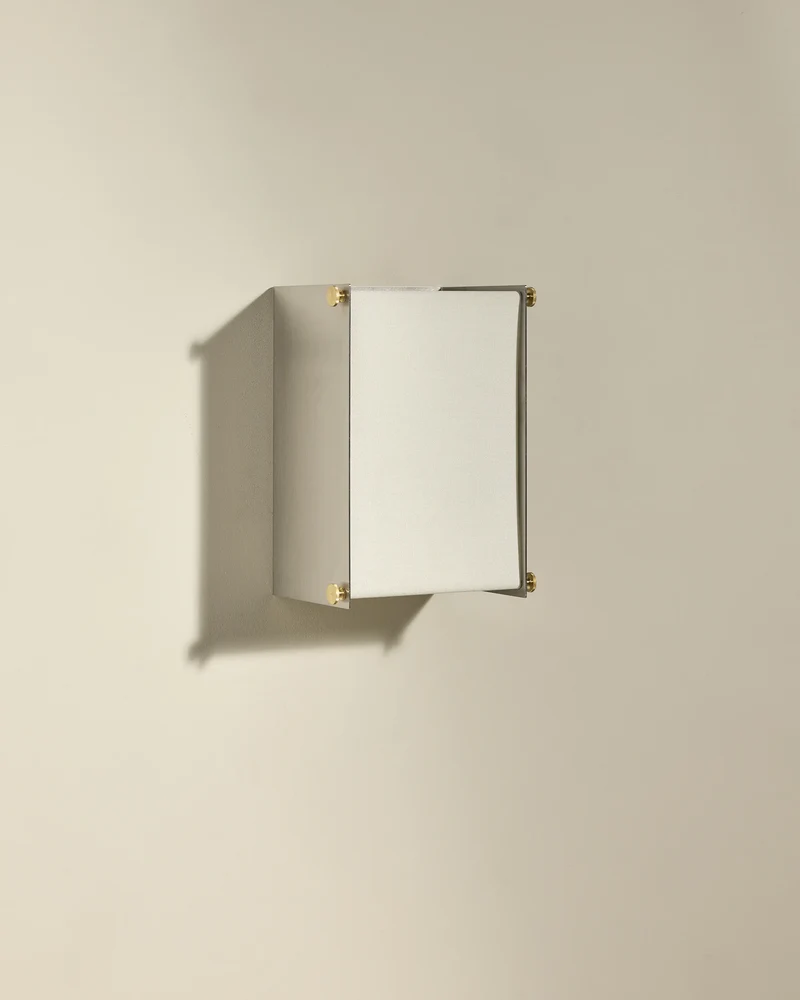 Boxie wall light - Brushed stainless steel