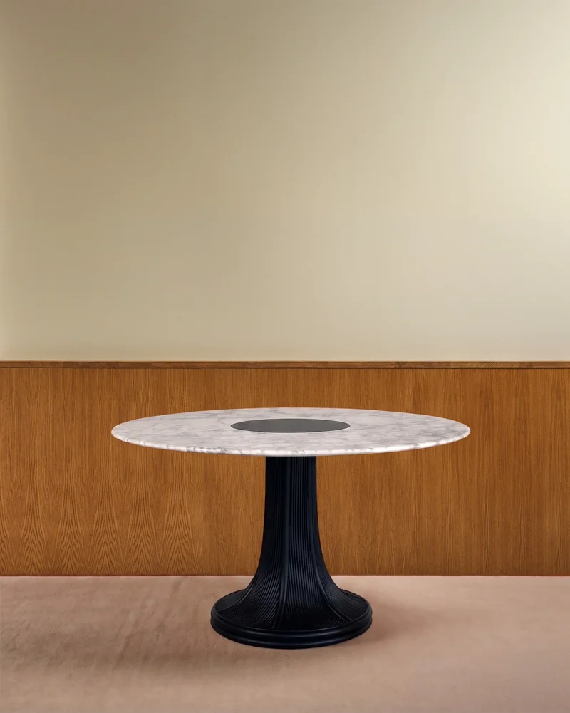 Riviera Table - Black / Black Marble
