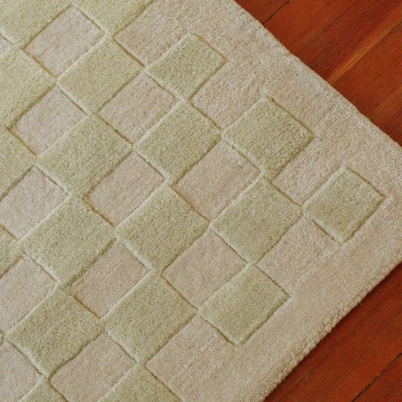 Checkers Rug x Scott Sueme, 5x7, Aloe