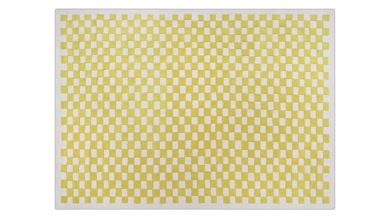 Checkers Rug x Scott Sueme, 8x10, Sunshine