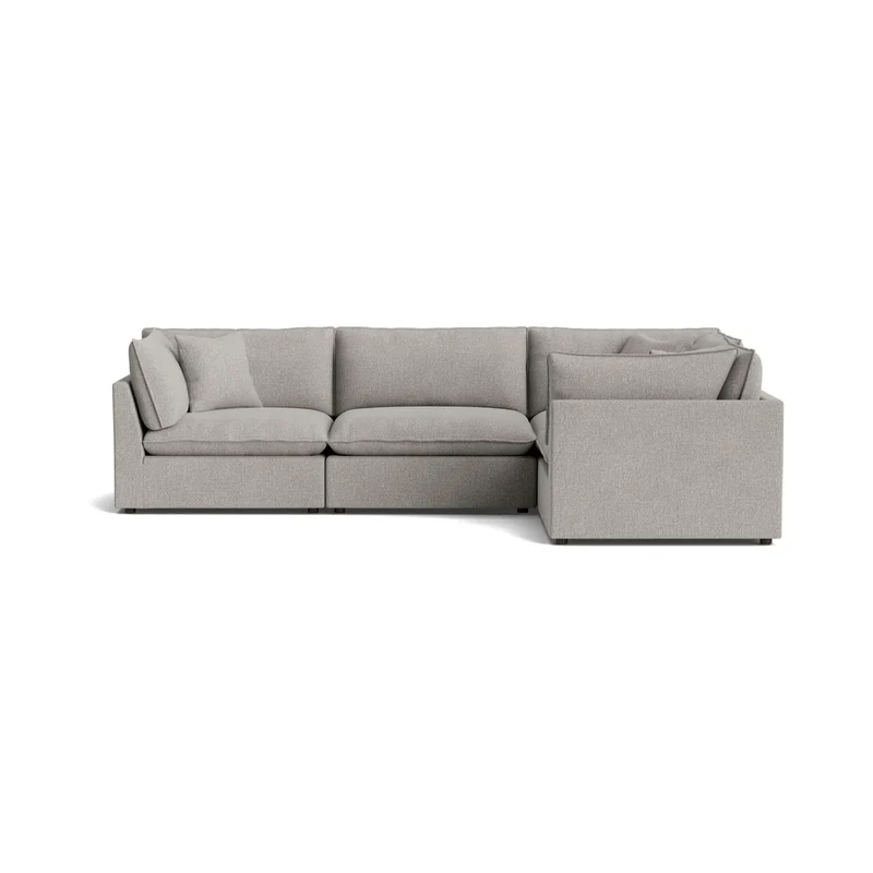 Chill Time 4-Piece Modular Sectional Closed, Heather