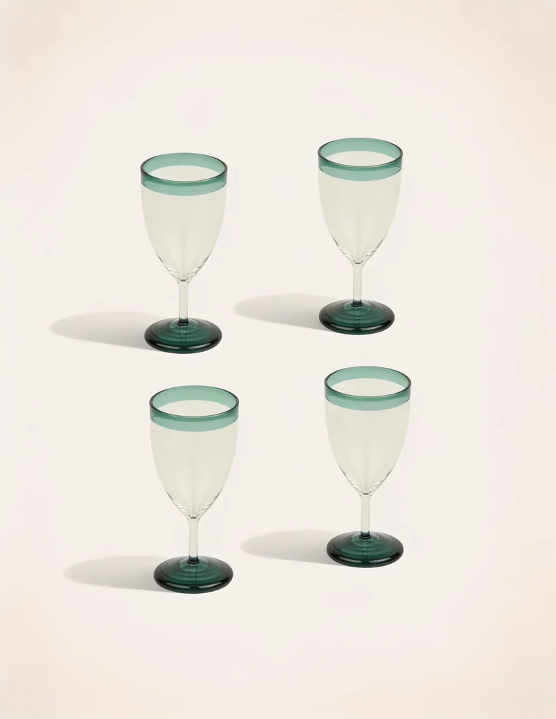 Lot de 4 verres à pied Ina