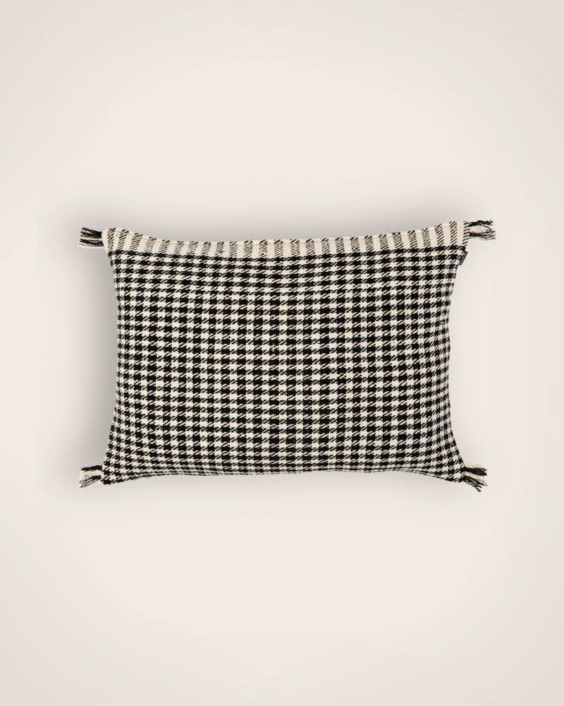 Housse de coussin pied de poule