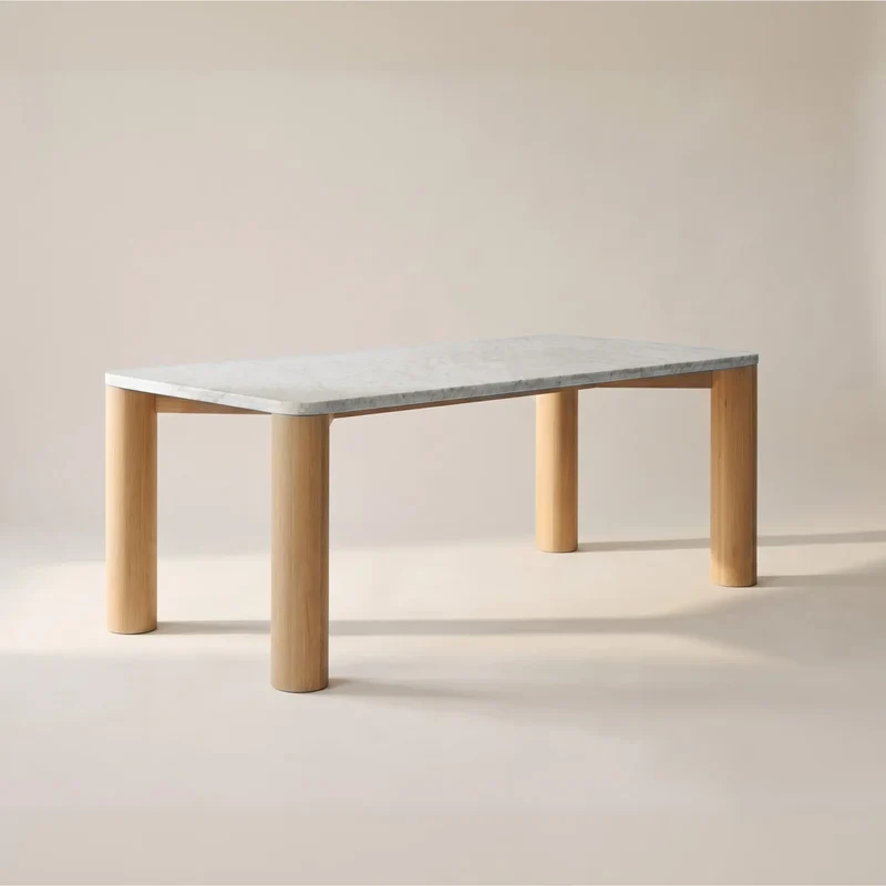 Field Dining Table, Seats 6-8 People, Oak/Carrara Marble