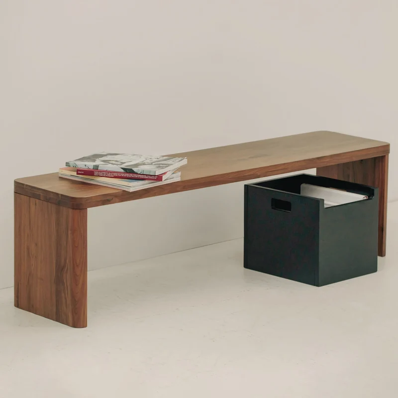 Form Bench, Seats 3, American Walnut