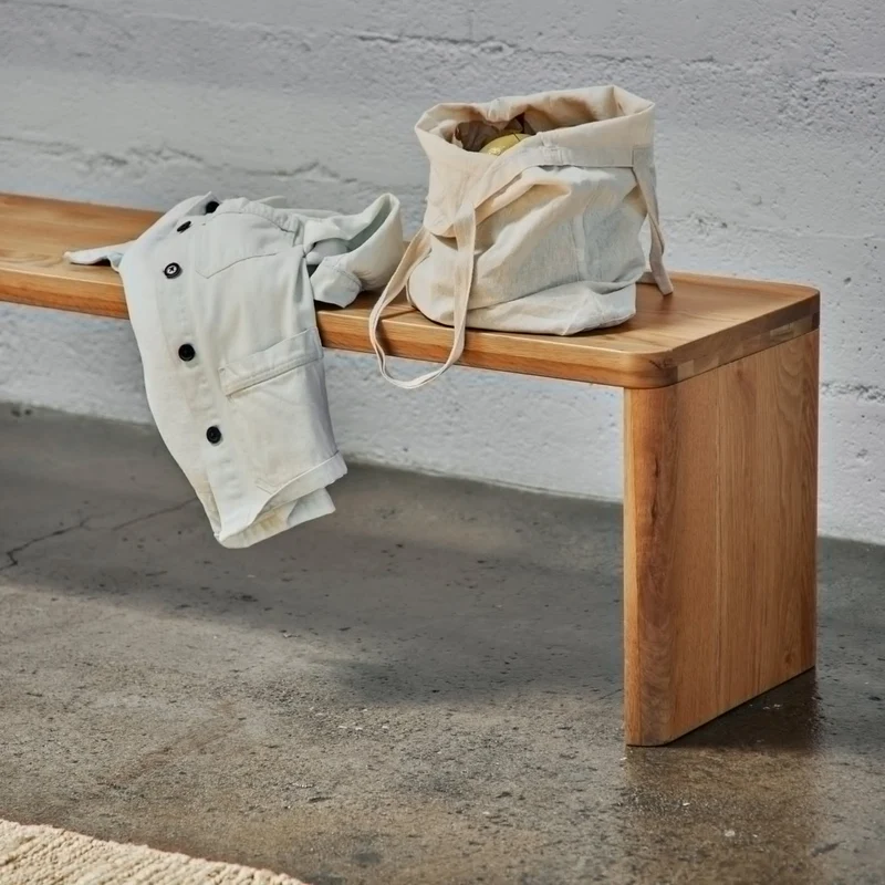 Form Bench, Seats 4, Oak