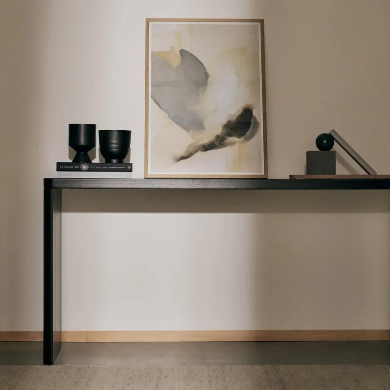 Form Console, Large, Black Oak