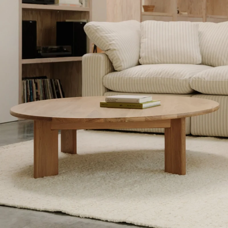 Frame Round Coffee Table, Large, Oak