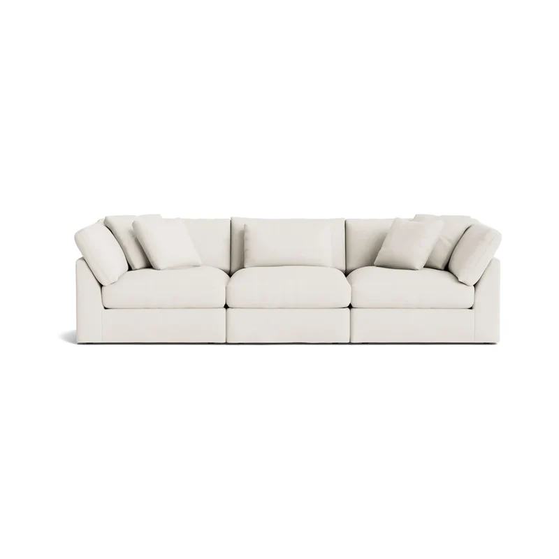 Get Together™ 3-Piece Modular Sofa, Large, Cream Linen