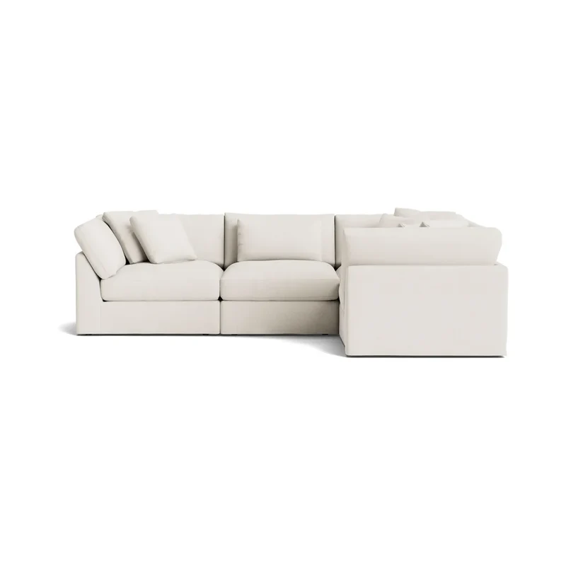 Get Together™ 4-Piece Modular Sectional Closed, Large, Cream Linen