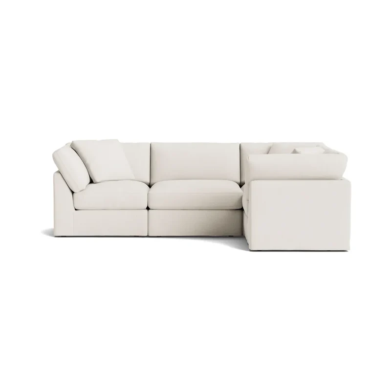 Get Together™ 4-Piece Modular Sectional Closed, Standard, Cream Linen