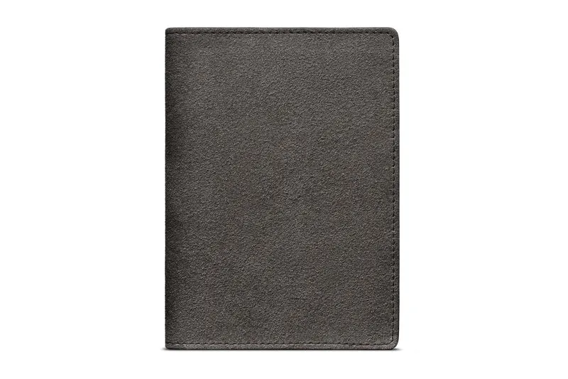 Suede Passport Wallet - Storm Grey