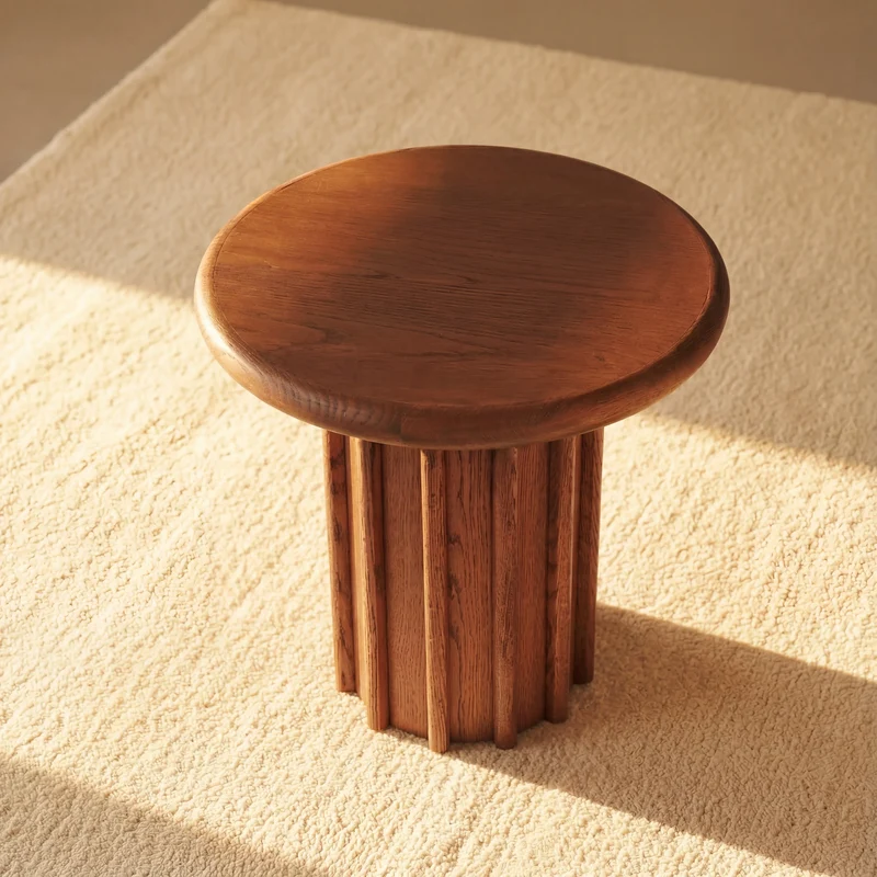 Corin Side Table White oak