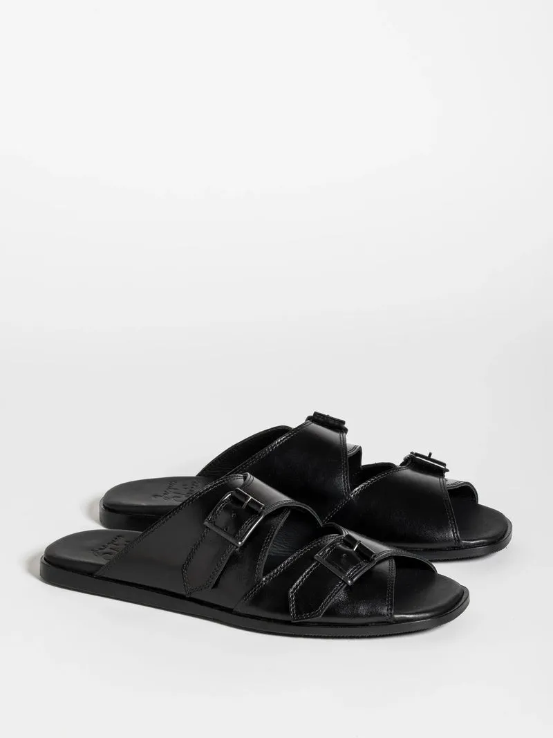 ALLY SANDAL POLISHED CALF BLACK