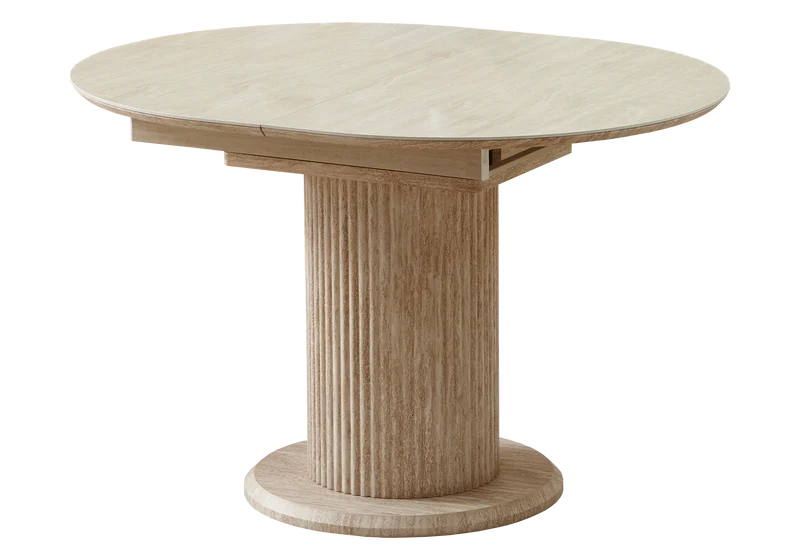 Table à manger extensible céramique travertin - Leon