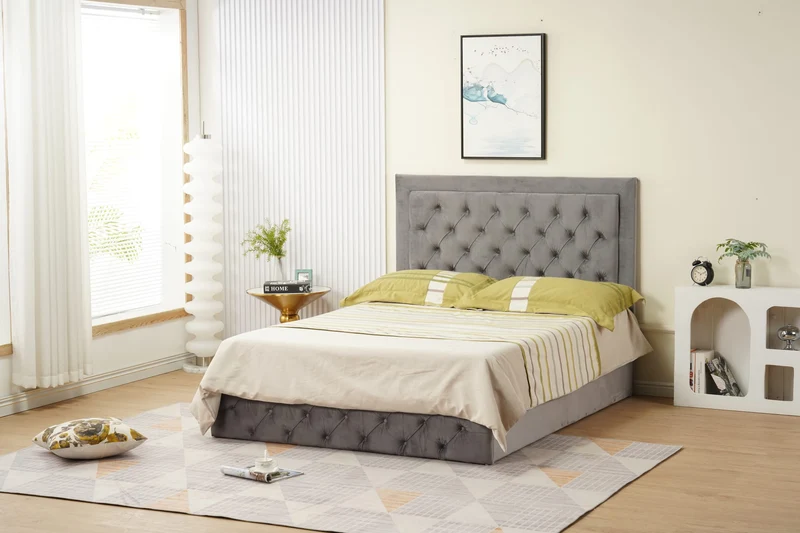 CADRE DE LIT ROMA GRIS 160 cm
