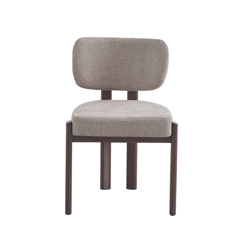 CHAISE BAGUETTE SERGE PIED METAL NOIR CHENILLE LIGHT GRIS
