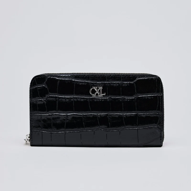 Grand portefeuille Concorde en cuir croco italien
