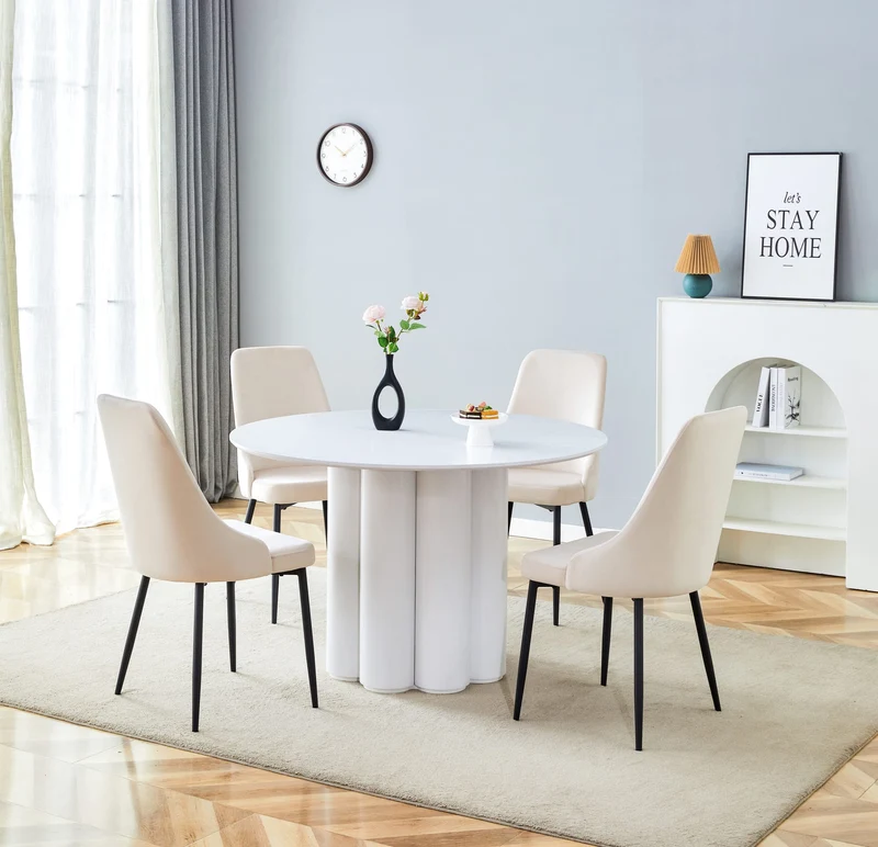 TABLE A MANGER FLOWER BLANC