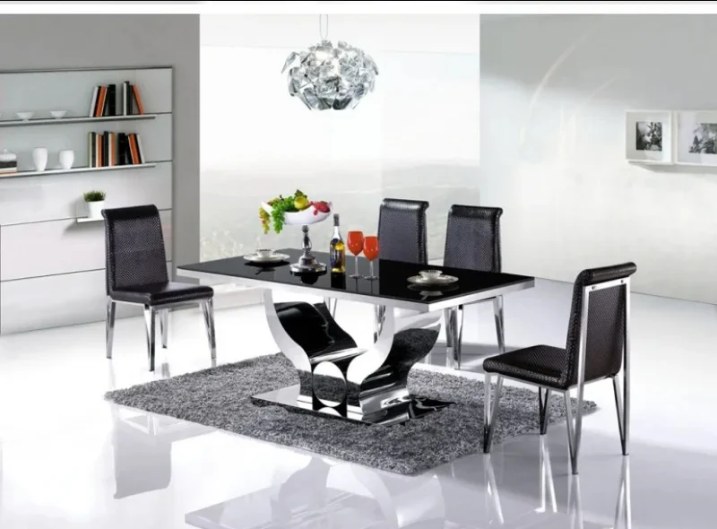 TABLE REPAS TROFY NOIR 150x90x75cm