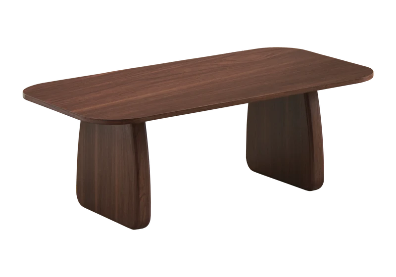 Table basse ovale bois noyer Japandi - Kuro