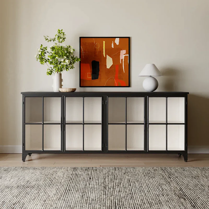 Vast Black 4-door Sideboard