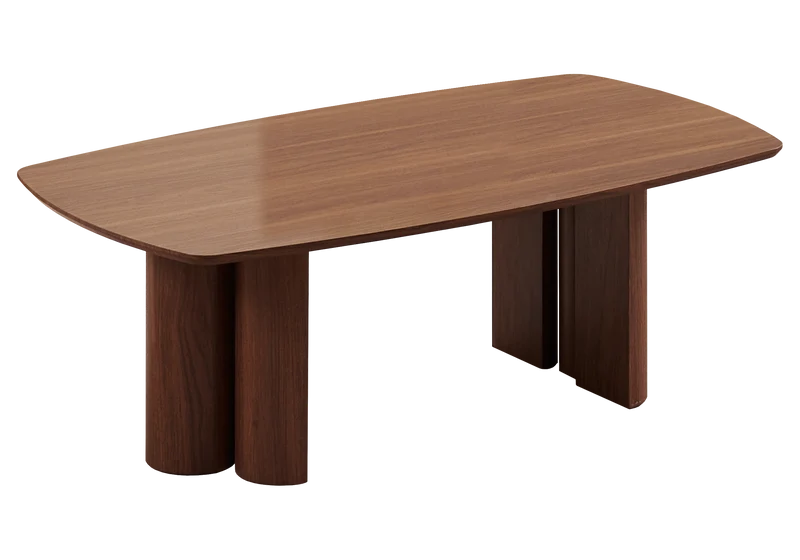 Table basse ovale bois noyer foncé - Doria