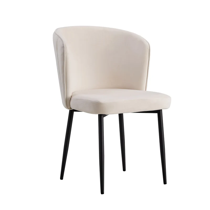 Lot de chaises moderne DIANA Métal noir velours