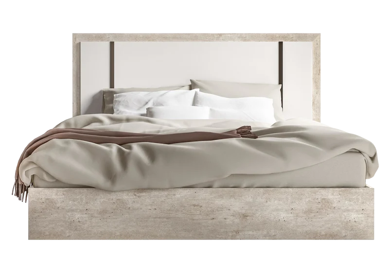 Lit design blanc béton – Treviso
