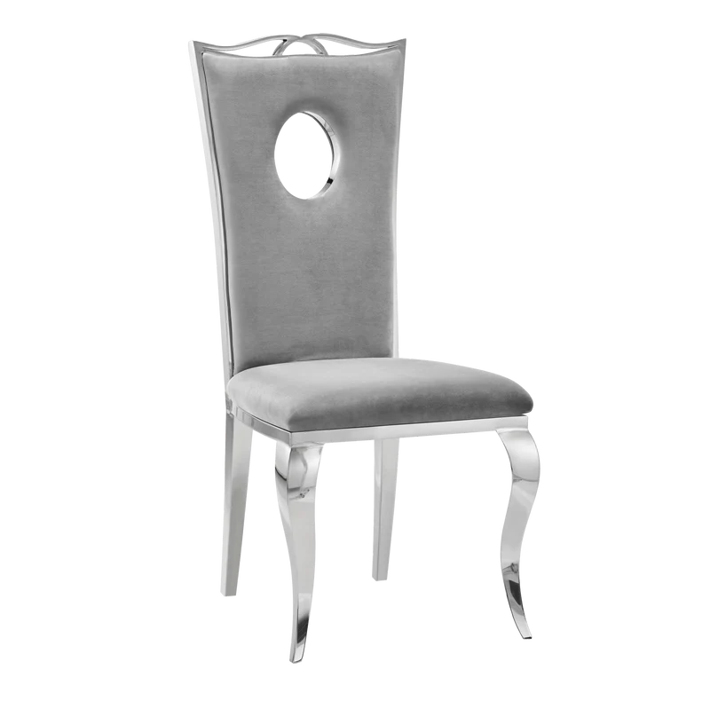Lot de Chaises baroque ROYAL Chrome Velours