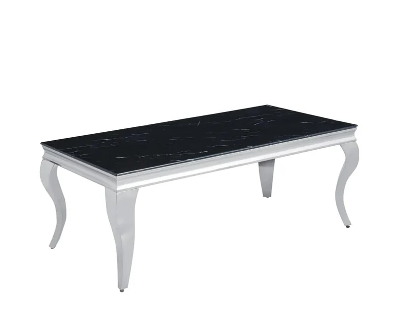 Table basse BAROQUE Chrome 120x60x45 cm