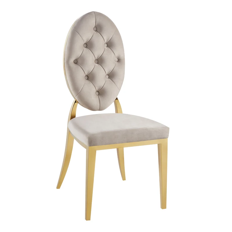 Lot de chaises MEDAILLON capitonnées Gold et velours