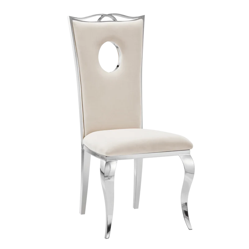 Lot de Chaises baroque ROYAL Chrome Velours