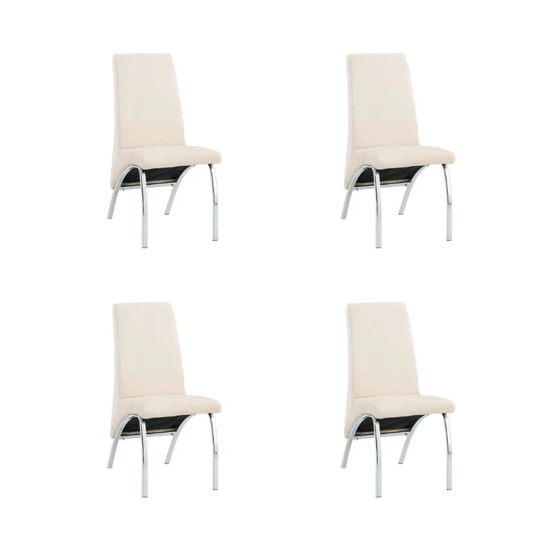 Lot de Chaises Fate chrome et velours