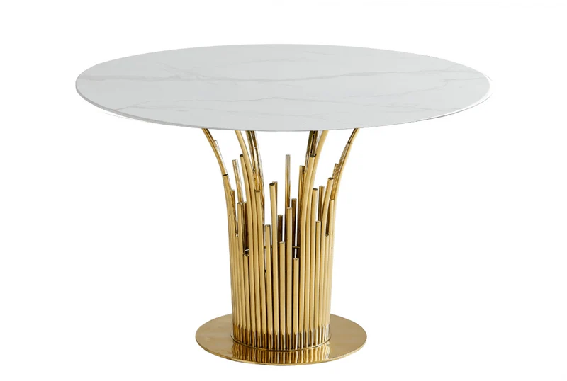 Table à manger ronde FLUTE Gold