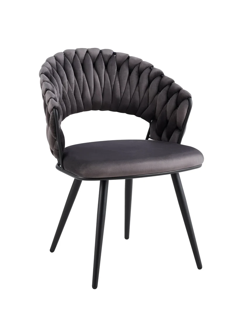 Lot de 2 chaises Carolina Pieds Métal Noir