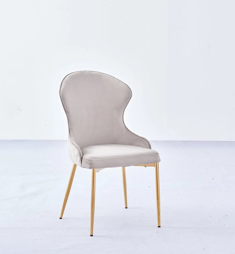 CHAISE HILTON GOLD VELOURS MOKA