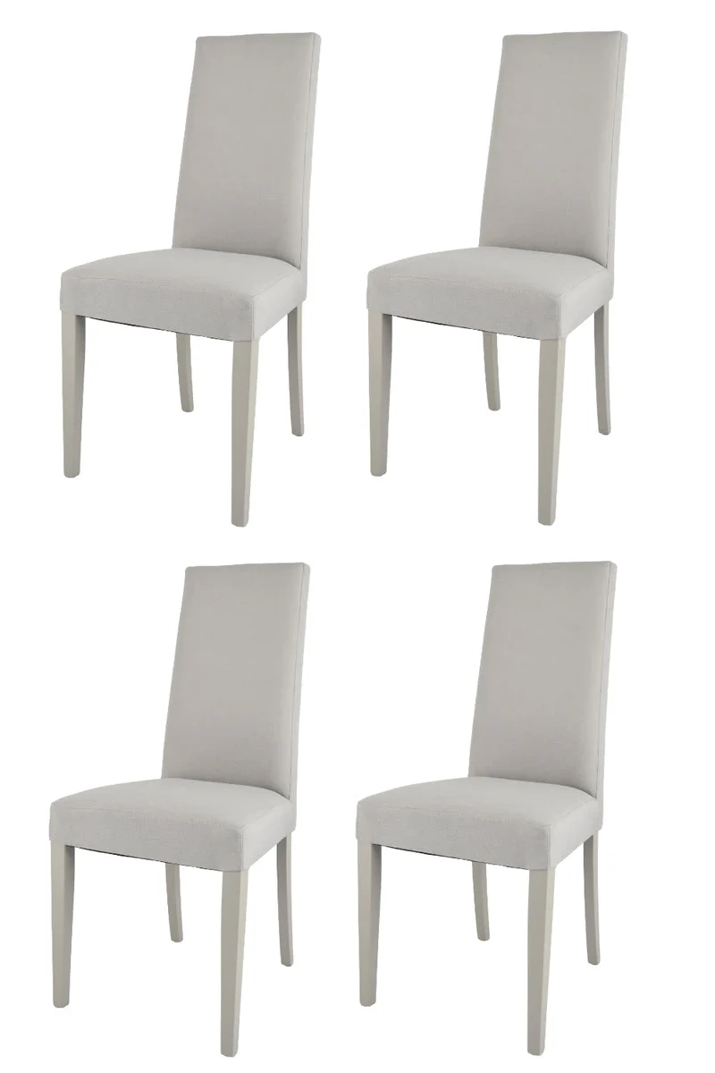 CHAISE KIRA TISSUS GRIS PIEDS BOIS HETRE