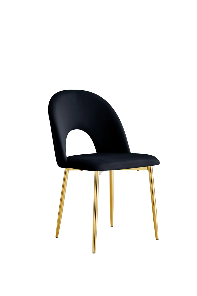 CHAISE TEDDY NOIR PIED GOLD