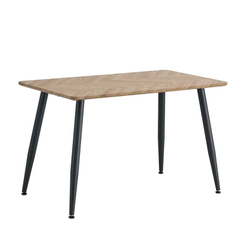 Table à manger style industriel en bois AMMO métal noir