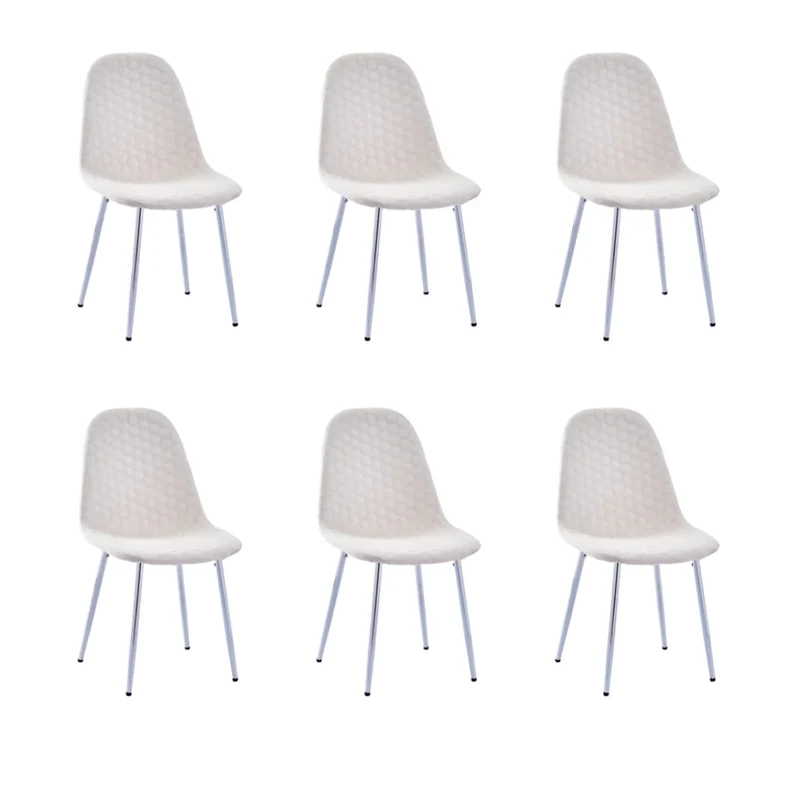Lot de chaises Scandinave ALVEOLE Chrome