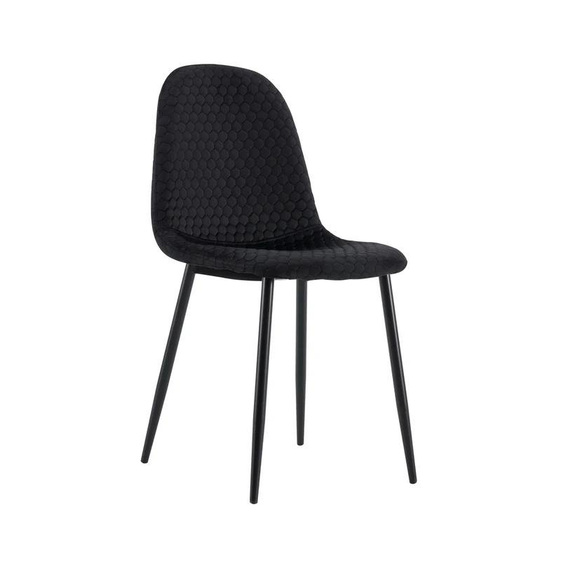 Lot de 4 chaises Scandinave ALVEOLE Métal noir