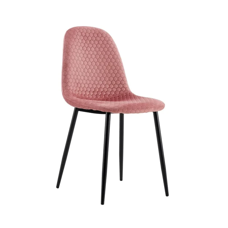 Lot de 4 chaises Scandinave ALVEOLE Métal noir