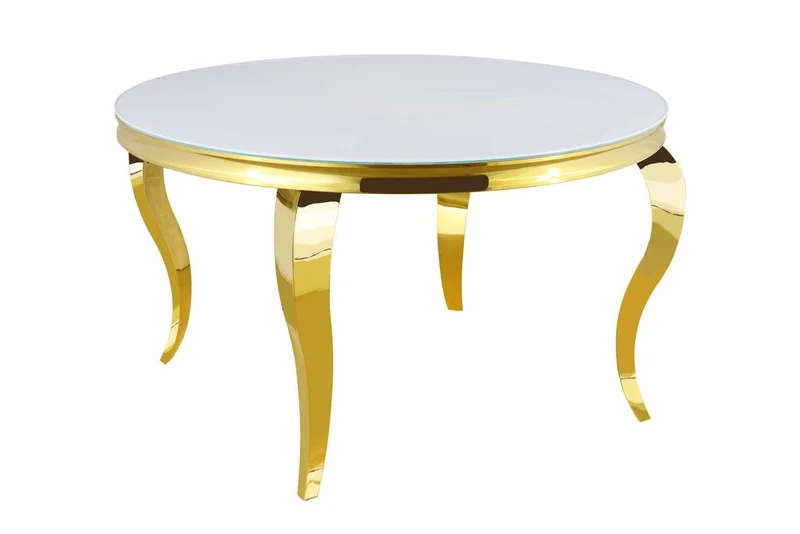 Table à manger ronde BAROQUE gold 130x75 cm