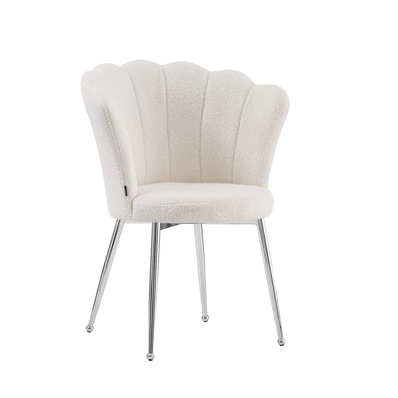 CHAISE NYMPHEA CHROME MOLLETONNE DOUDOU