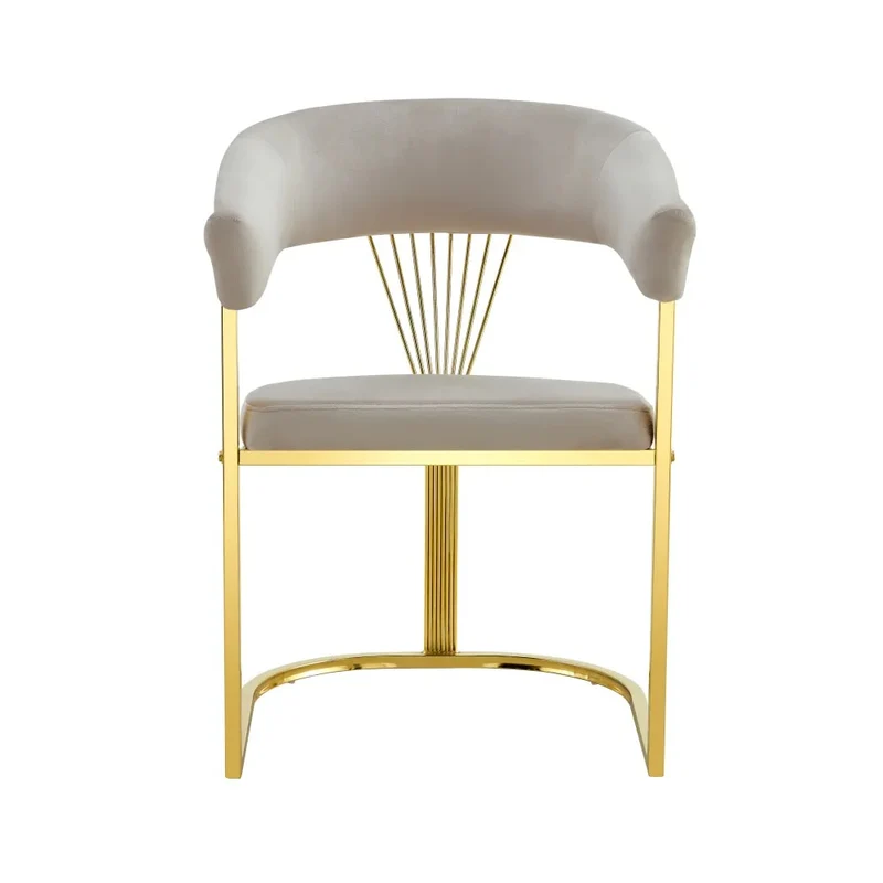 CHAISE AVEC ACCOUDOIR BRITTANY GOLD VELOURS MOKA