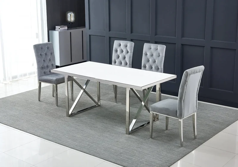 Table à manger blanche design - Clara