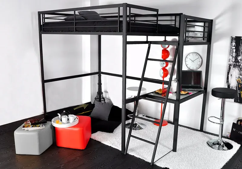 Lit superposé mezanine noir - Graf