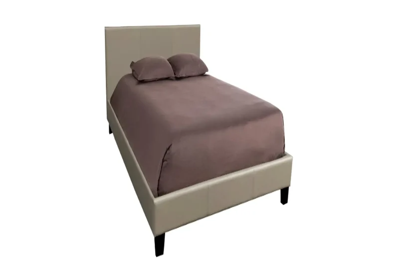 Lit simple simili taupe - Soft