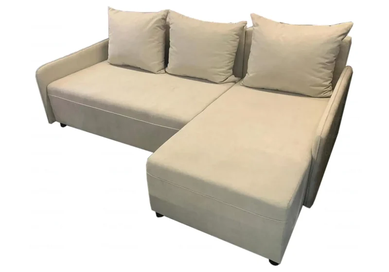 Canapé angle convertible-lit beige - Stely